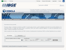 Tablet Screenshot of cnae.ibge.gov.br